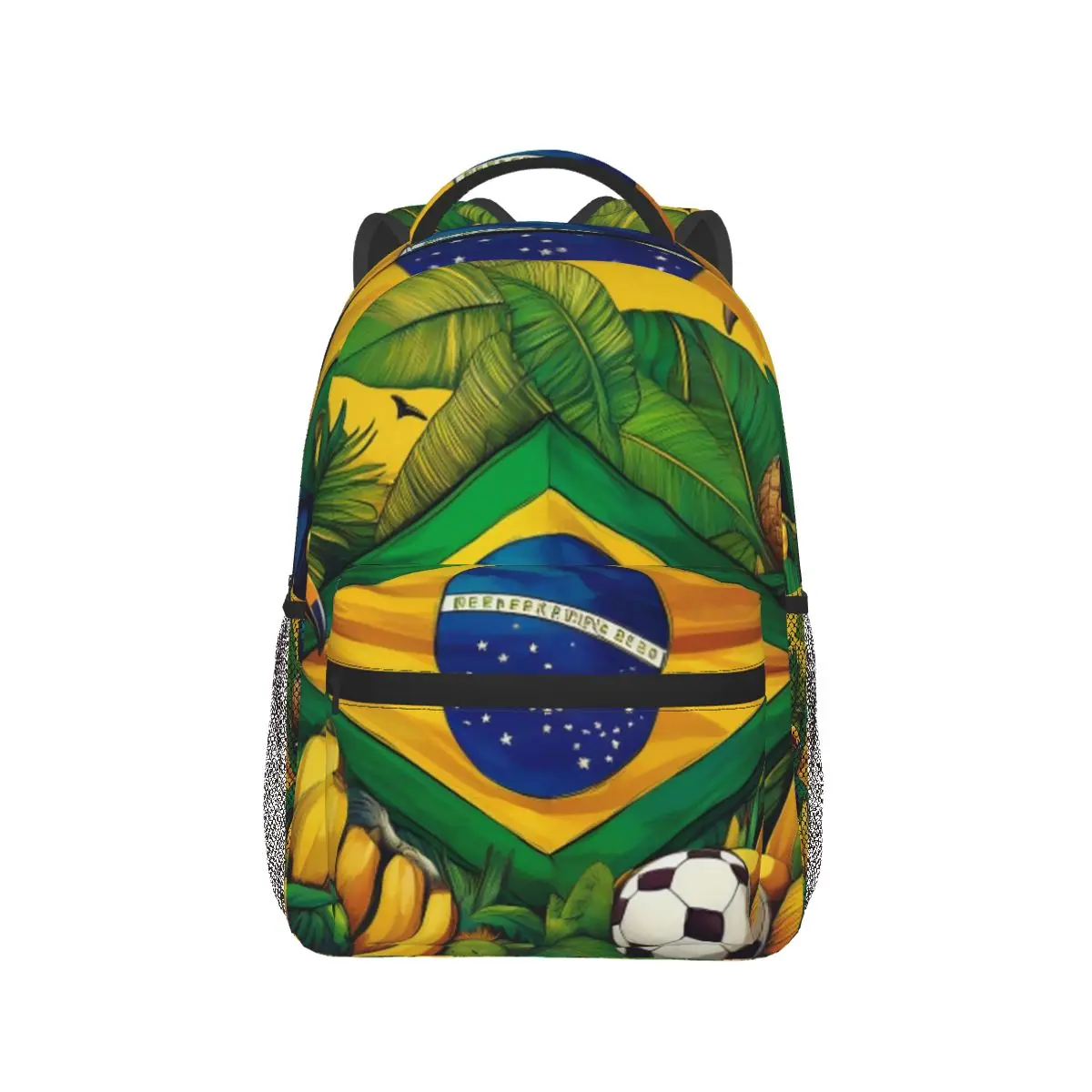 

Abstract Brazil Brazilian Flag Art Backpack Hot Sale Daypack Large Capacity Boys Girls BookBag School Bag Shoulder Bags