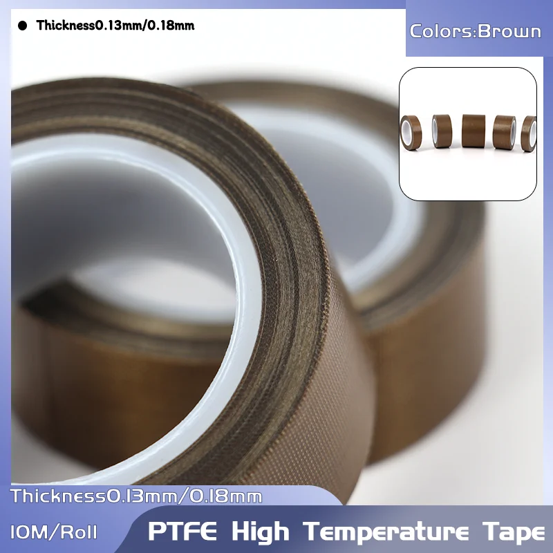 لفات ومواد لاصقة متعددة شريط قماش مطلي بـ PTFE 0.13 مللي متر 0.18 مللي متر 5-100 مللي متر شريط عازل لدرجة الحرارة العالية 1/2/3/5/8/10 لفات