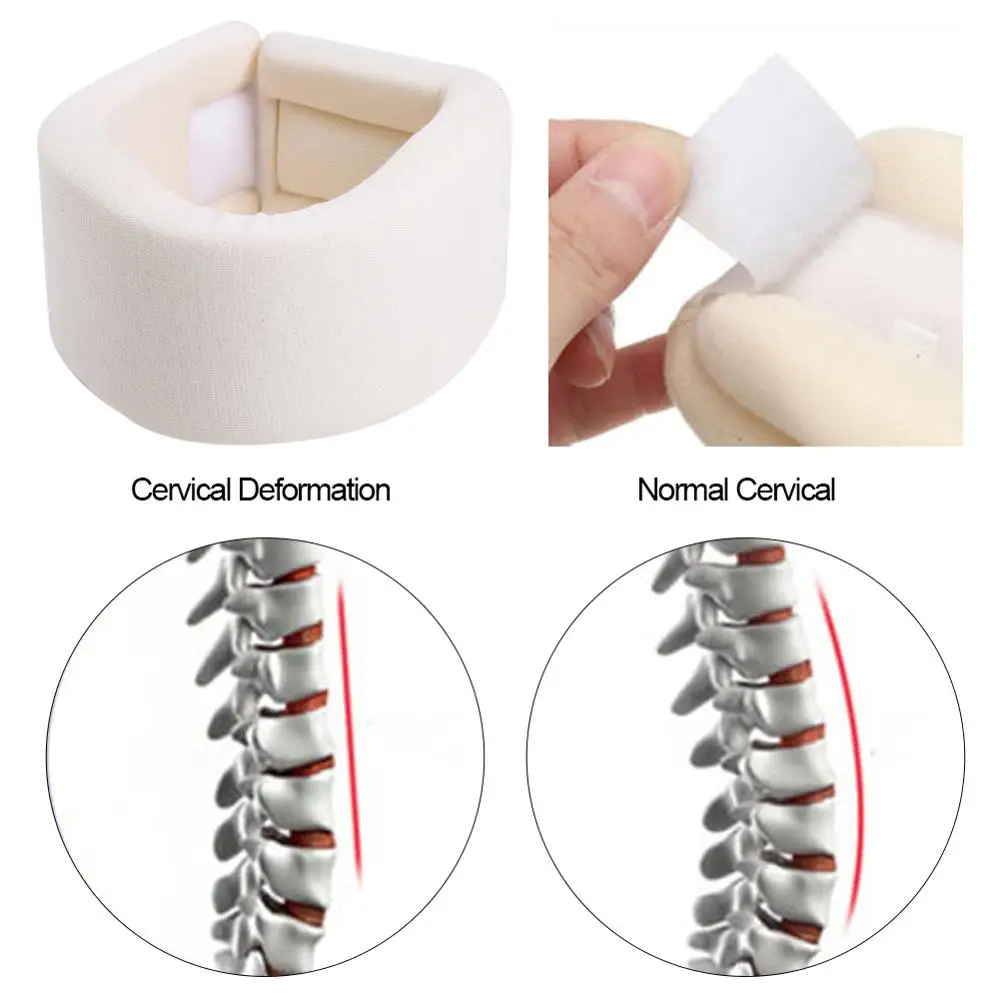 Attelle de fixation de dislocation cervicale médicale, réglable, mousse souple, collier de cou, soutien des blessures, oto instituts, ration de