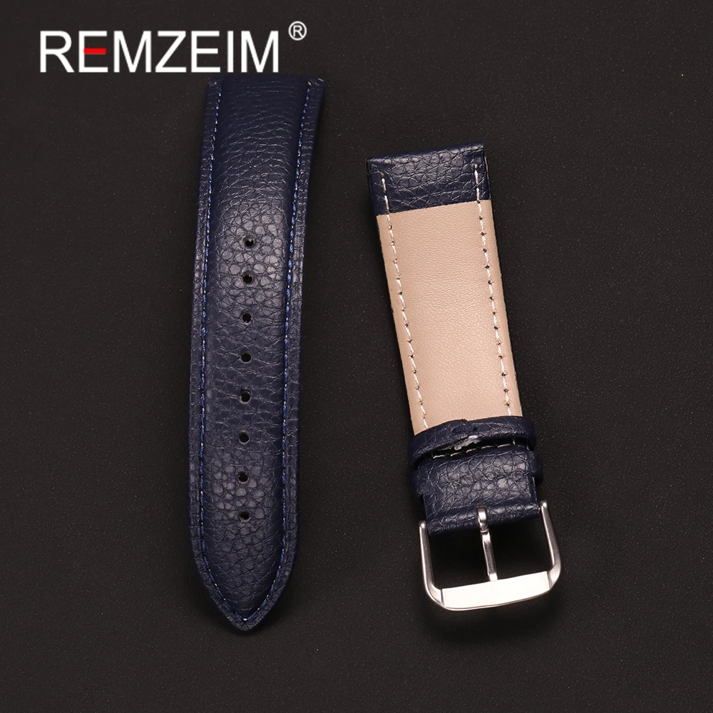 PU-Leder Uhrenarmband 12mm 14mm 16mm 18mm 20mm 22mm Lichee-Muster Ersatz-Uhrenband für Herren und Damen Uhrenzubehör