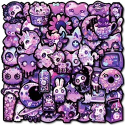 10/50PCS Cool Purple Gothic Magic Horror Goth Graffiti Stickers DIY Skateboard Laptop Phone  Cute Halloween Decoration Sticker