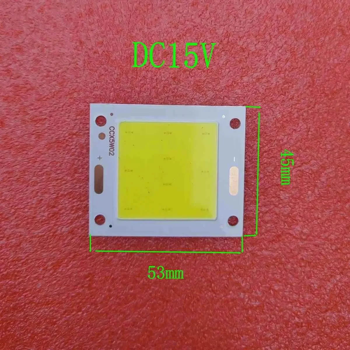 New COB light source LED light board Aluminum substrate dc15V voltage white 45*53mm