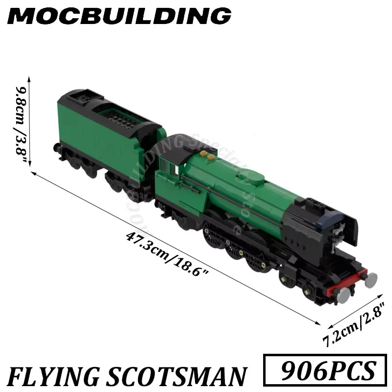 Flying Scotsman Steam Locomotive Model Railway Display MOC Building Blocks Brick Toys Construction Gift Birthday Present