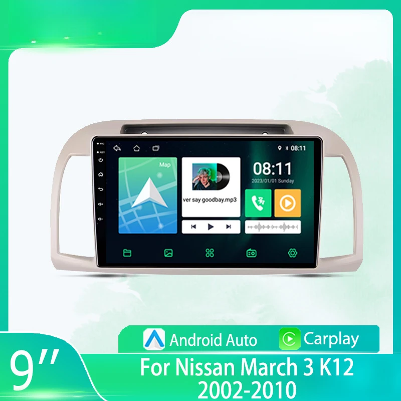 

For Nissan March 3 K12 2002 2003-2010 Car Multimedia Player Android Car Player GPS WIFI Carplay 4G Car Radio Navigation Stereo