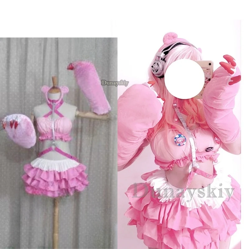 SUPER SONICO GRG Racing Queen Genus Gloomy Bear Cosplay Costume with socks