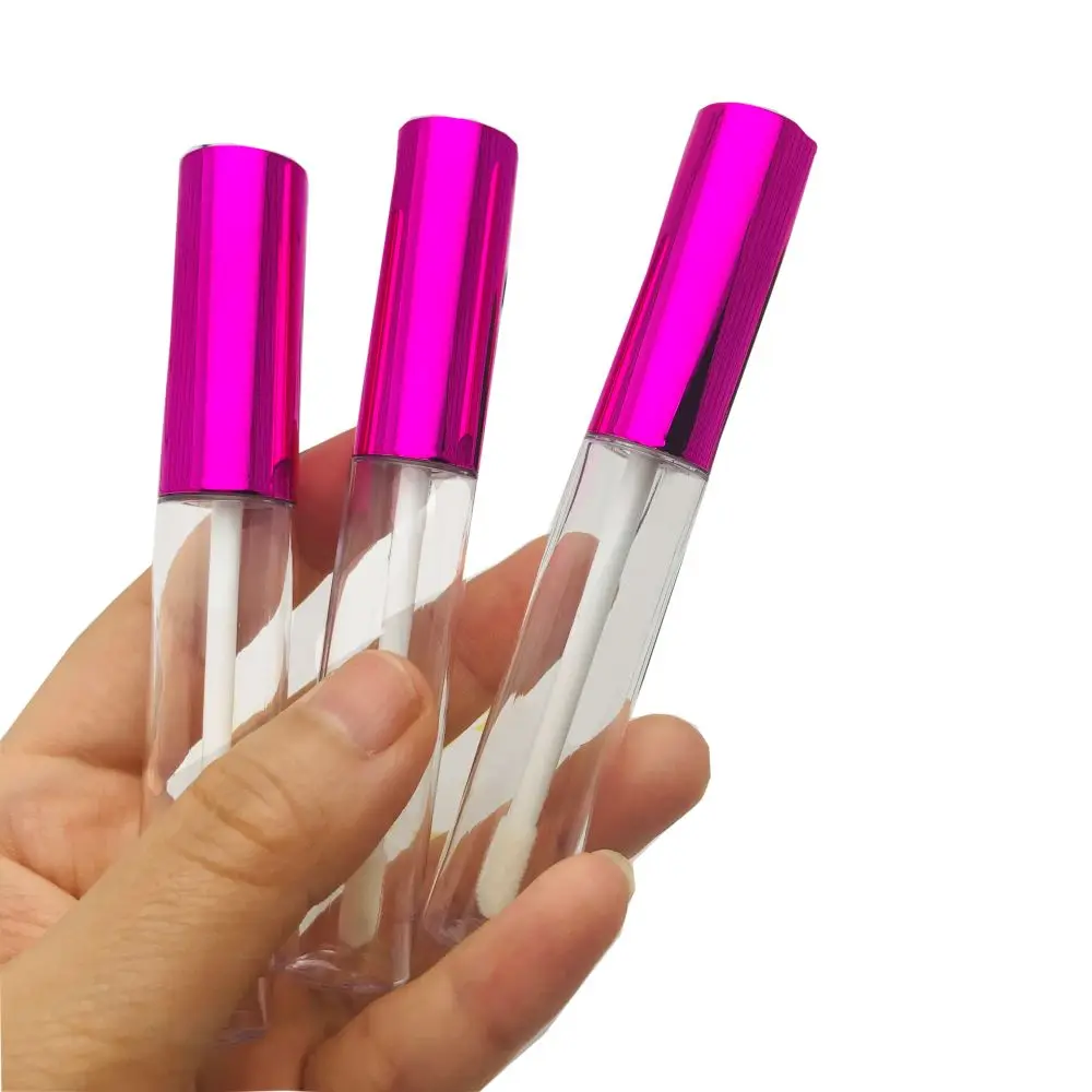 

10ml Empty Lip Gloss Tube,Gold,Purple Cap,Lip Glaze Tubes DIY Lip Balm Cosmetic Packing Container