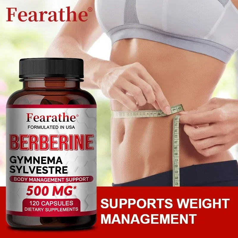 Berberine Capsules - Organic Gymnema 500 Mg Immune System, Healthy Weight Management, Cardiovascular Health Support