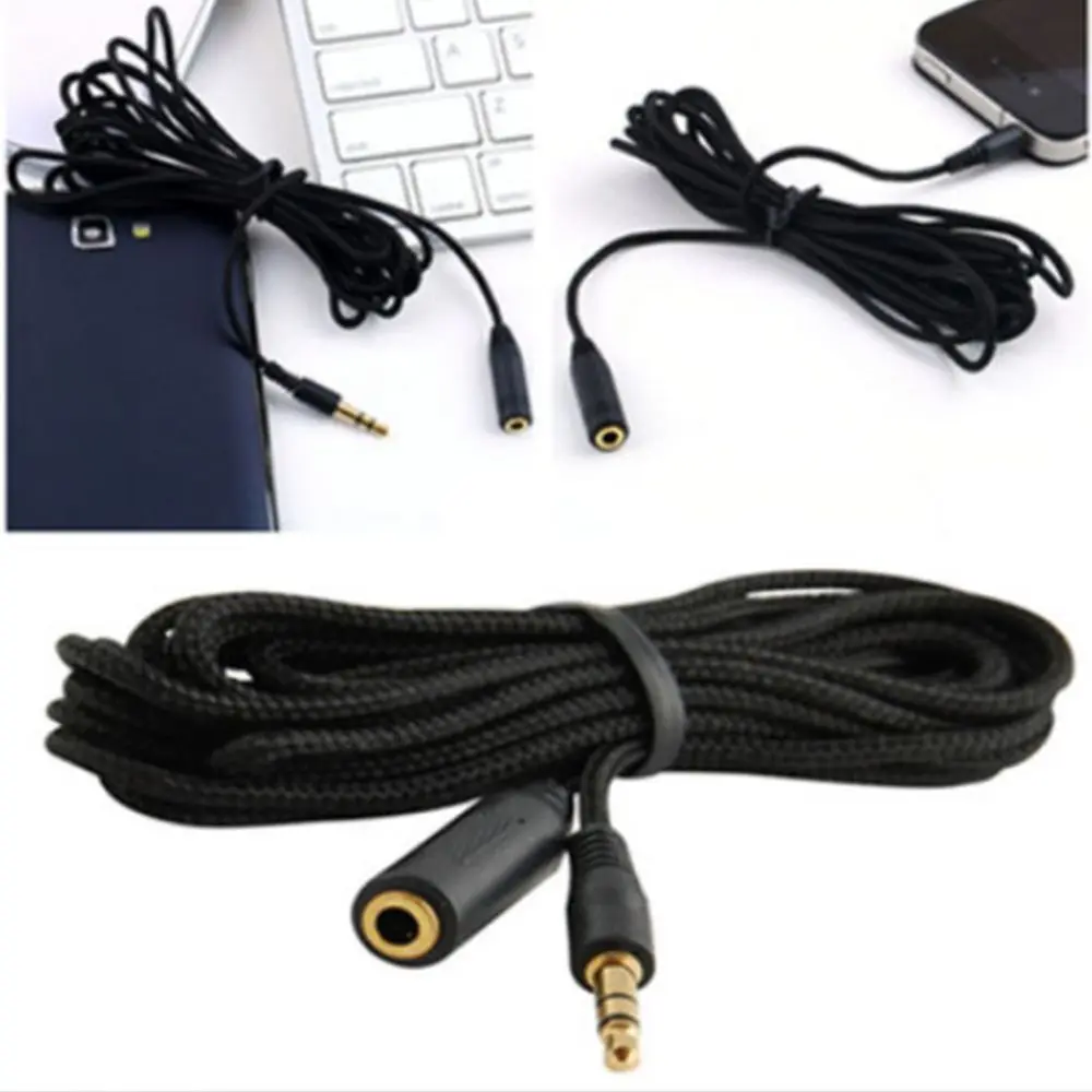 1 * 4.9ft 3.5mm Female ke Male F/M Headphone Stereo Audio kabel ekstensi