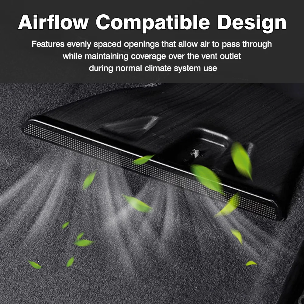 2Pcs Under Seat Air Conditoner Vent Covers Anti-Blocking Grill Frame Cover for Audi Q4 E-tron 2021 2022 2023 2024 2025