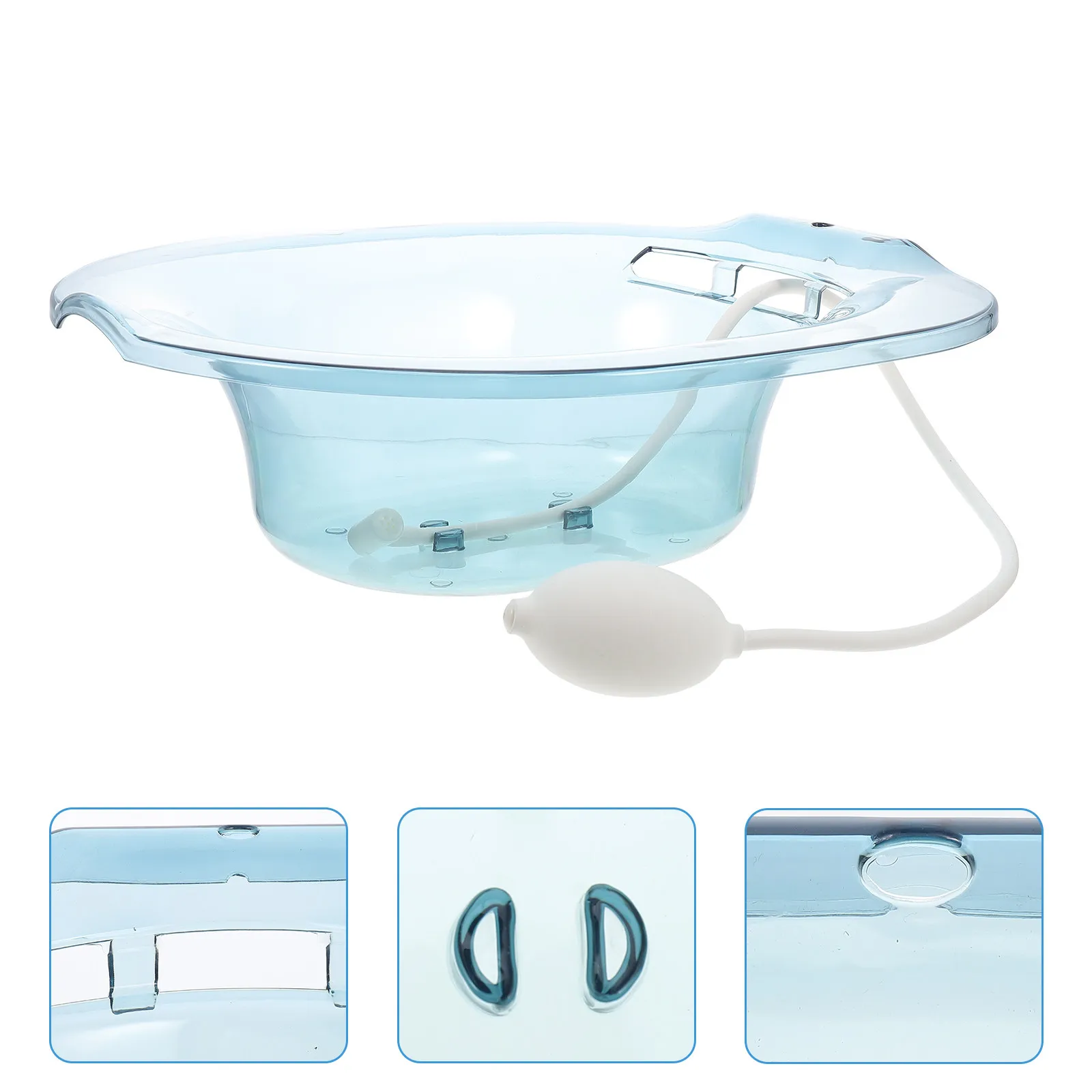 

1Set Sitz Bath Basin Plastic Postpartum Care Wash Basin Ergonomic Design Skin Friendly Comfortable Toilet Seat Washing Bidet