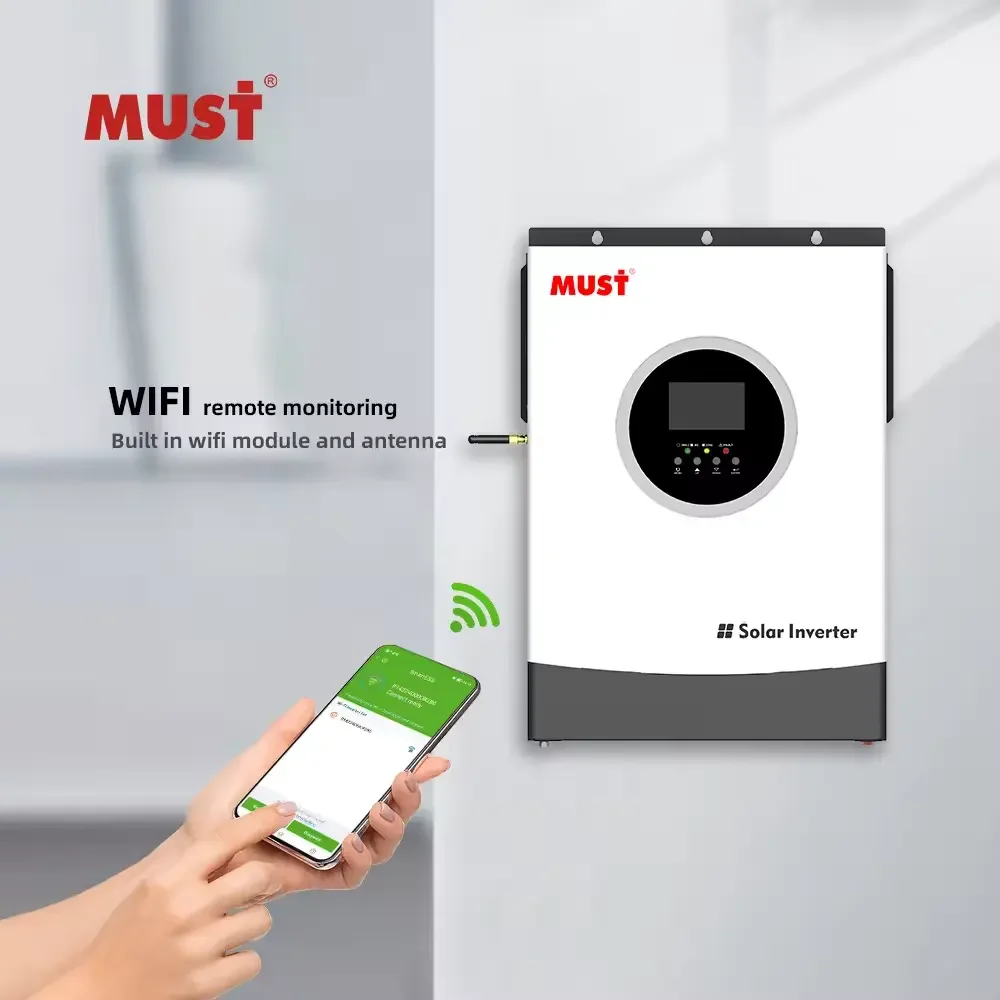 

MUST PV1800 PREM 4KW/24VDC 6.2KW/48VDC AC220V Dual Output WiFi/Bluetooth High Frequency Hybrid Inverter