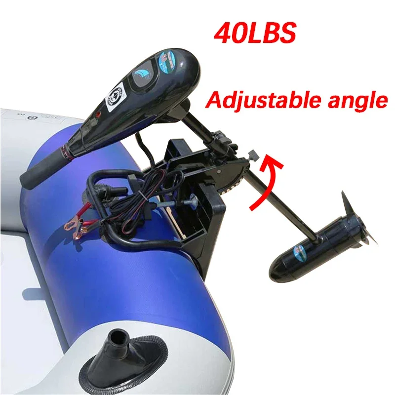 18/28/40/50/60 LBS 12V Electric Trolling Motor 260W Outboard Boat Engine Transom Mount Inflatable Fishing Kayak Propeller