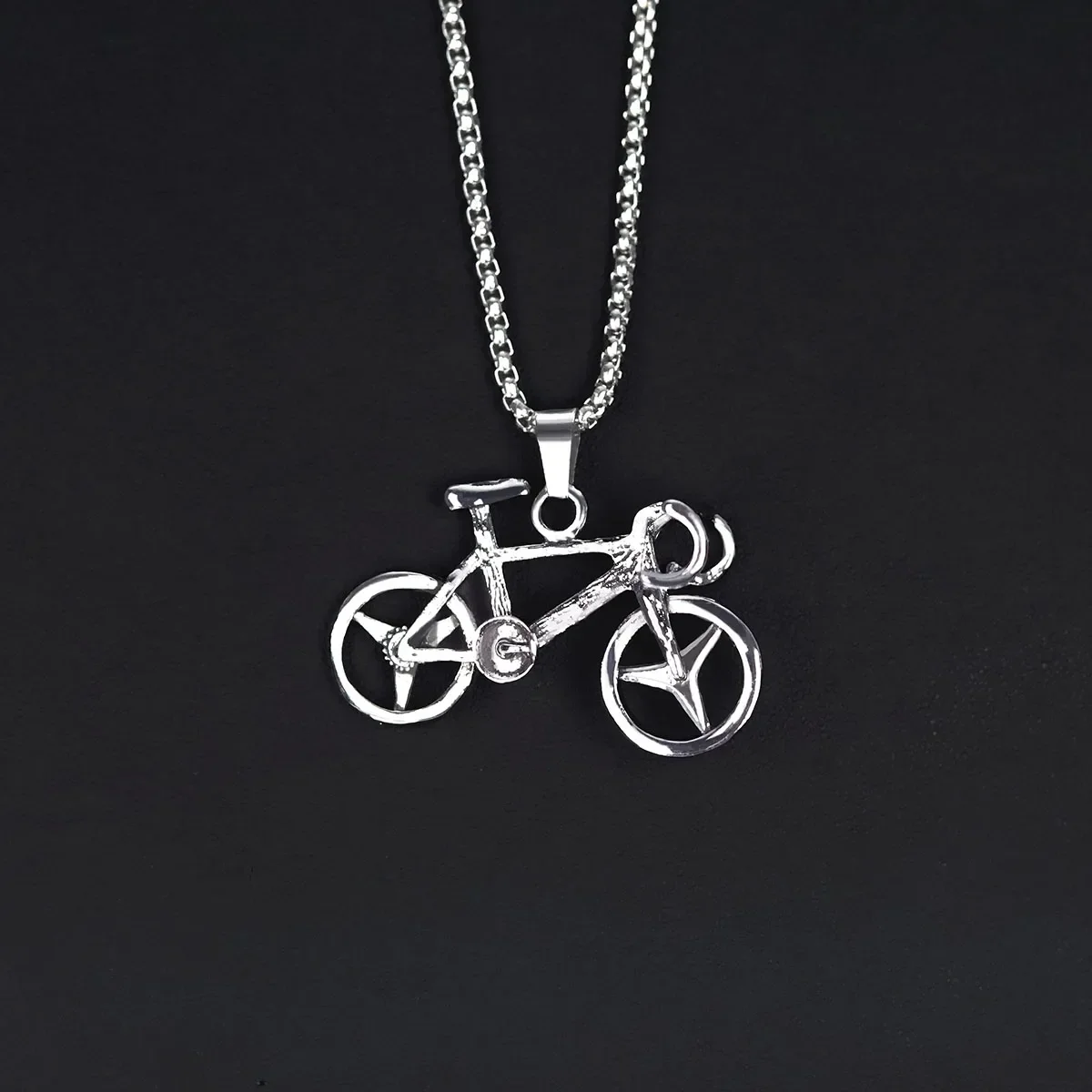 Unift Bike Bicycle Necklace Women Girls Boys Gold Color Stainless Steel Pendant Trendy Party Jewelry Sports Cyclists Lover Gift