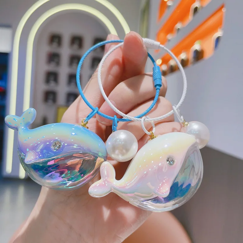 

Explosive Laser Whale Keychain Cute Trendy Car Keychain Bag Pendant Small Gift