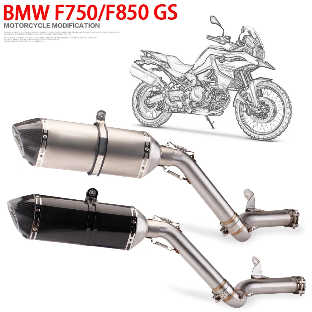 

Motorcycle Exhaust Escape Modified Mid Link Pipe Slip-on Exhaust Pipe Escape Connection Muffler Link Pipe 51mm For BMW F750 F850