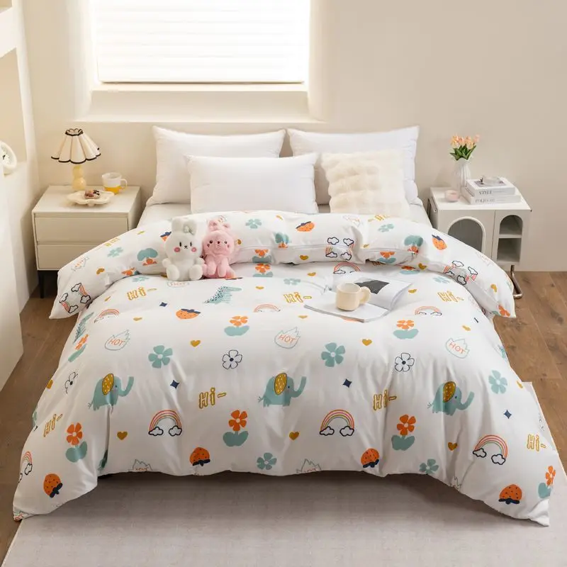 Single/large Duvet Cover 180x200cm Soft, Breathable and Comfortable, Convenient for Students and Adults To Take Care Of