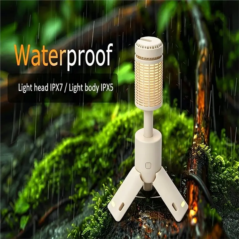 [HOT!A34R】 Telescopic 4 In 1 Camping Lantern, USB Rechargeable Magnetic Light, IPX7 Waterproof Dimmable Overlanding Gear