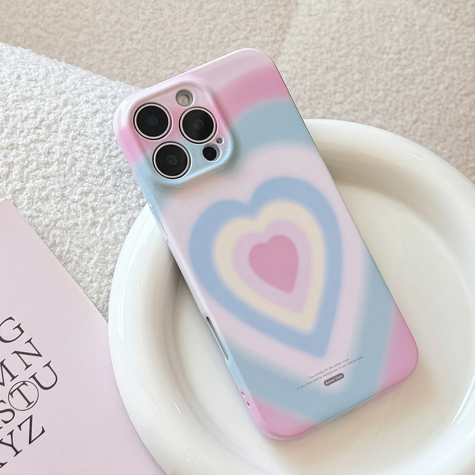 Gradient Color Case - Luxury Colorful Gradient Love Heart Pattern