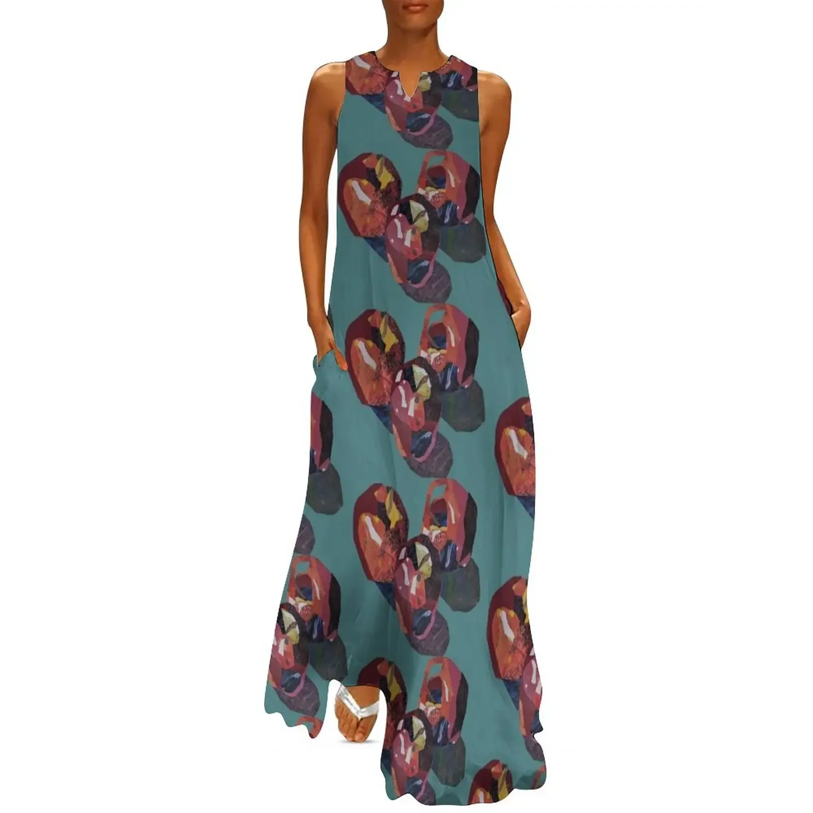 

Cut Paper Apples Long Dress Women's dresses Women's dress Cocktail of dresses chic and elegant evening dress