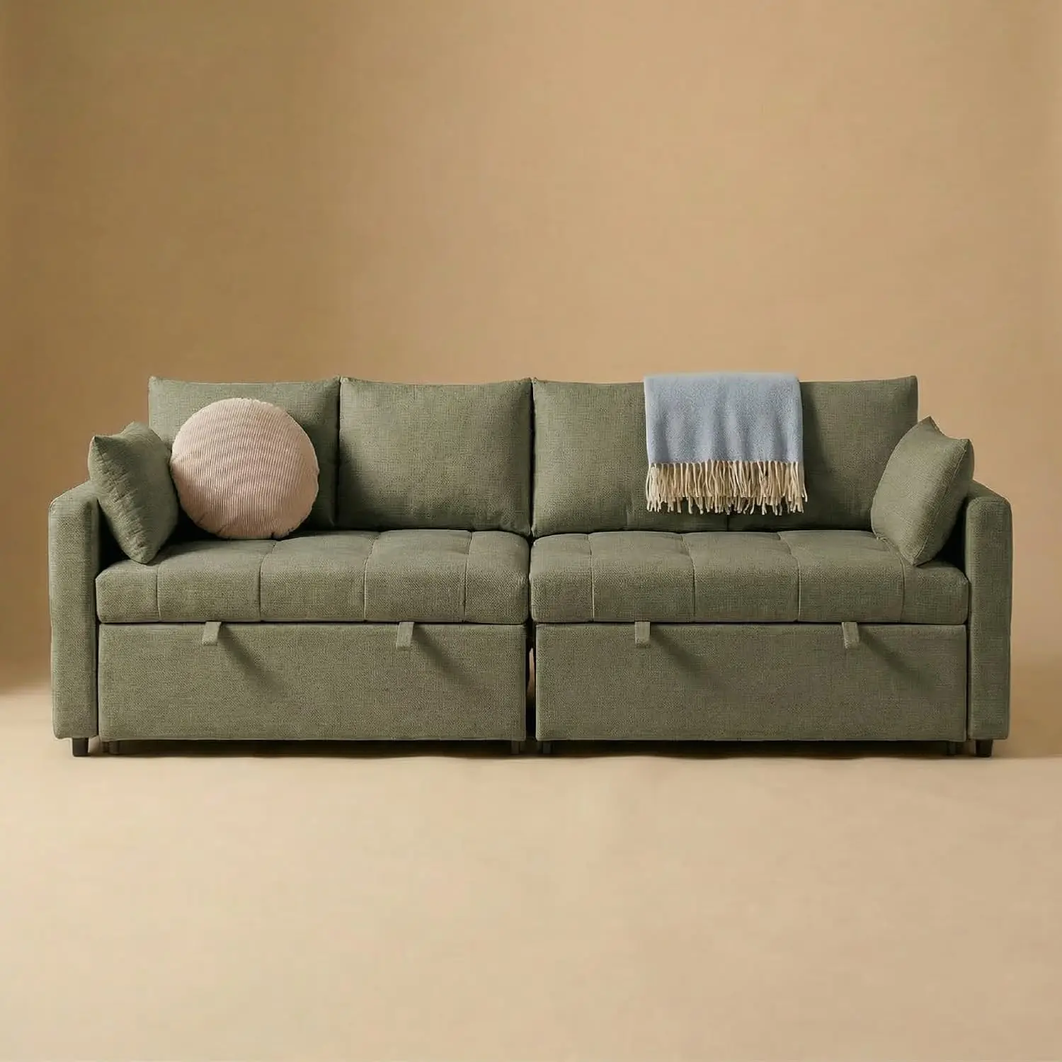 Sleepstash 110.6" 4 Seater Pull Out Sleeper Sofa Bed, Customized