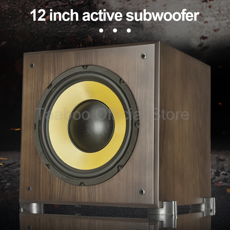 

12 Inch Active Subwoofer Speaker High Power Wooden HiFi Subwoofer High Fidelity Pure Bass Home Theater Sound Box With Amplifier