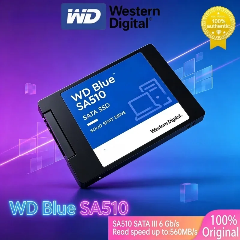 WD Blue SA510 Original SATA III 2.5" 7mm SSD 2TB Internal Solid State Disk Max 560MB/s Fast Read Write Hard Drive For Desktop
