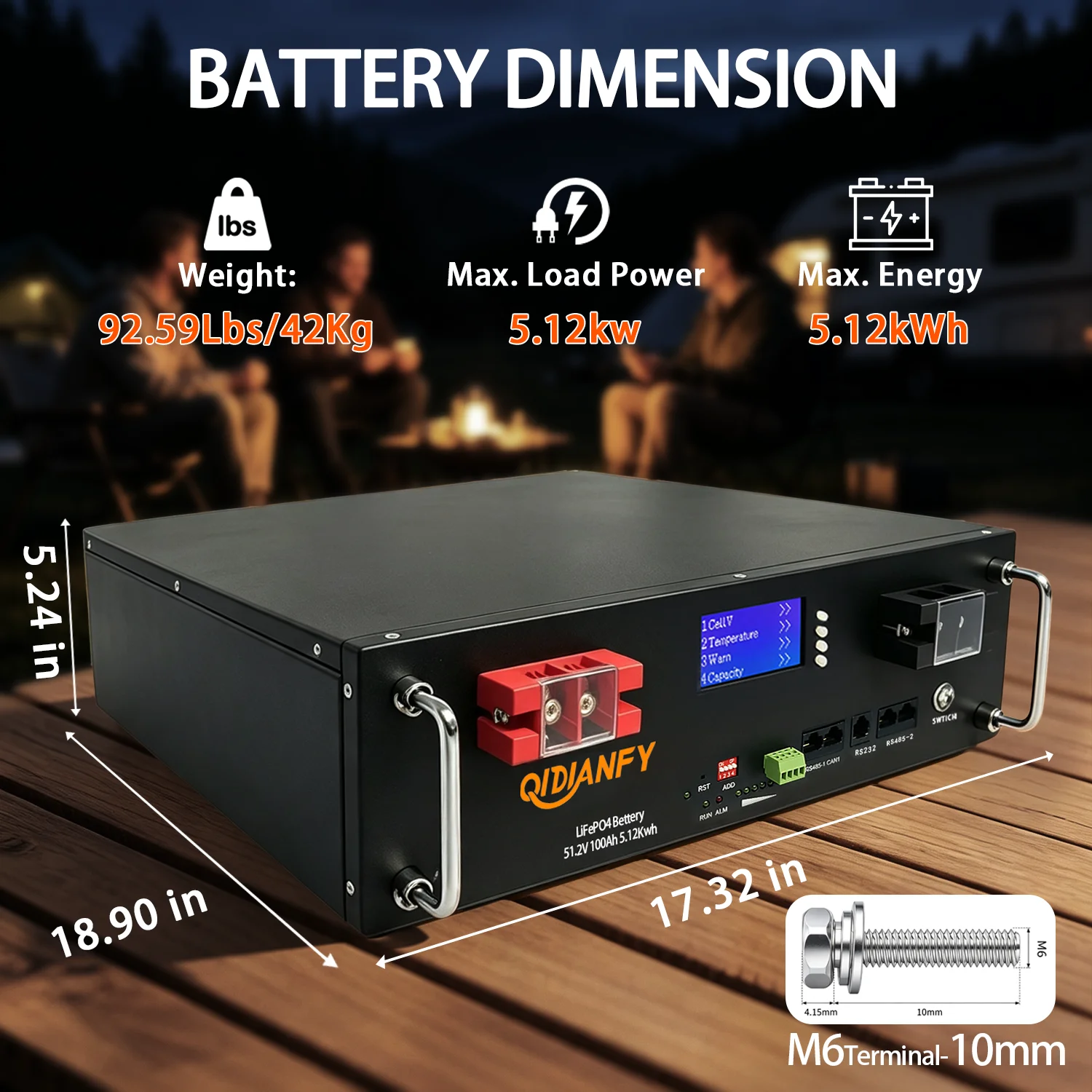 Qidianfy 51.2V 100Ah 리튬 인산철(Li - Lifepo4 48V 100Ah Server Rack 리뷰 및 가격