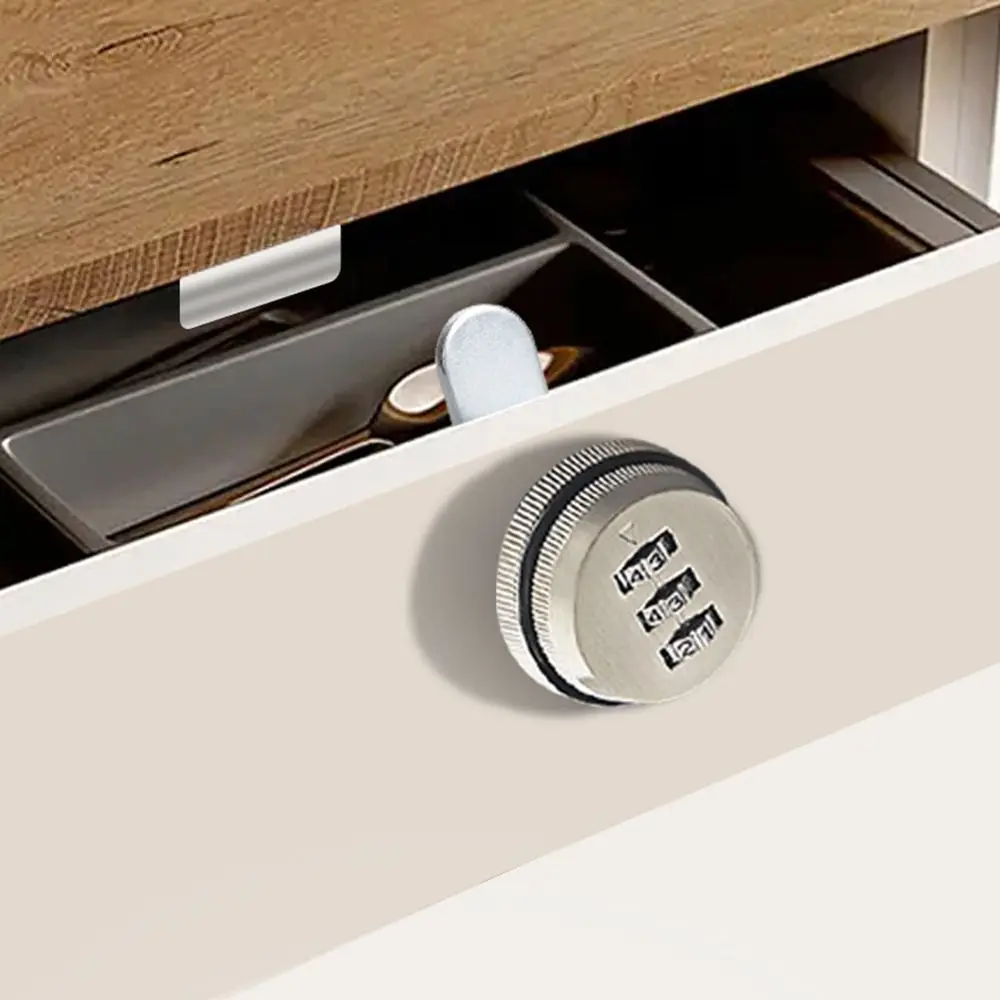Zinc Alloy Cabinet Lock 3-Digit Password Multicolor Password Coded Lock Cylinder Coded Rotary Tongue Lock File Drawer Locks