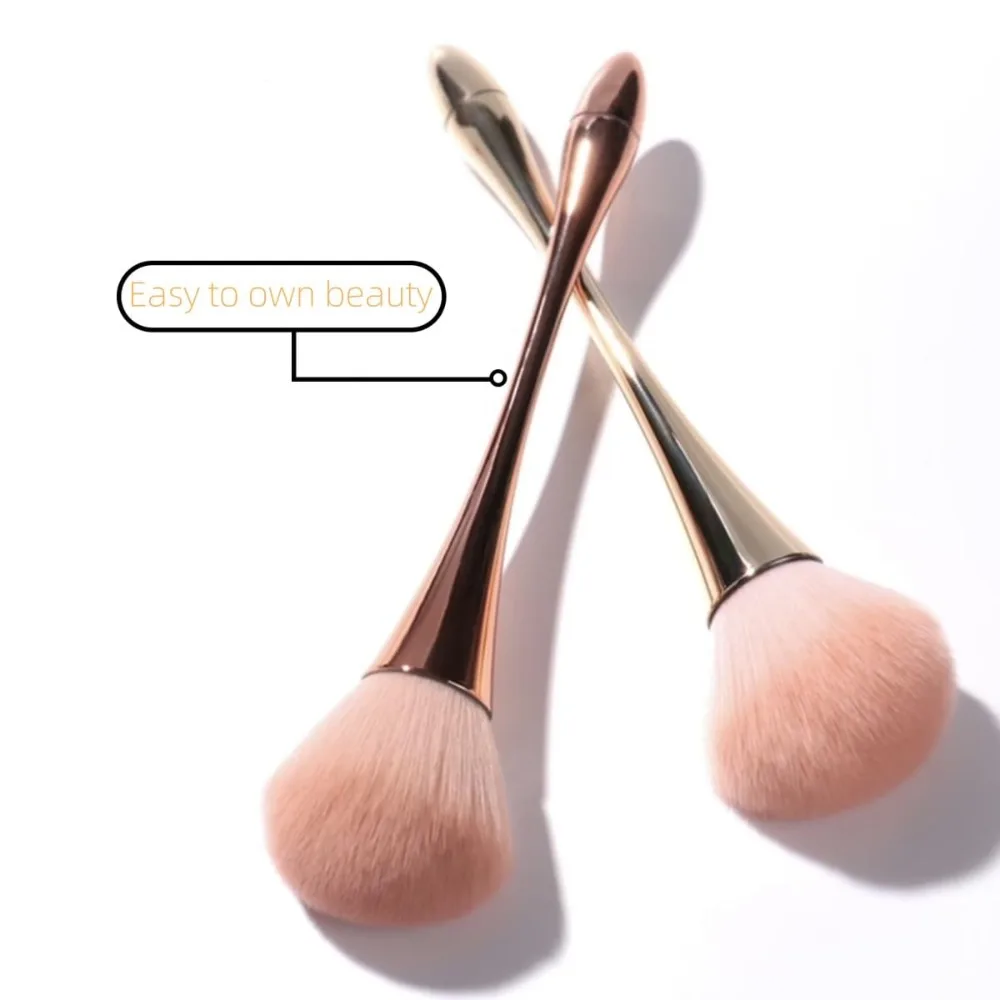 Rose Gold Professional Makeup Brush Set – Soft Face Brushes for Powder, Blush & Contour