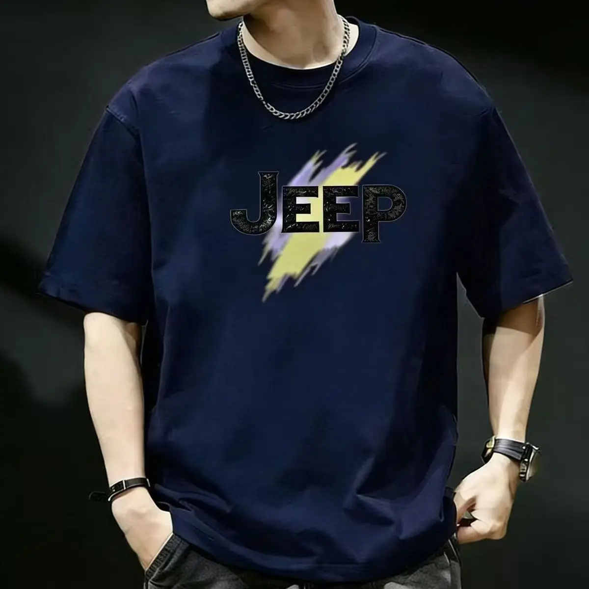 High-quality 100% Cotton Printed T-shirt, Crew Neck Casual Short Sleeve, Loose, Slim-fit and Versatile.