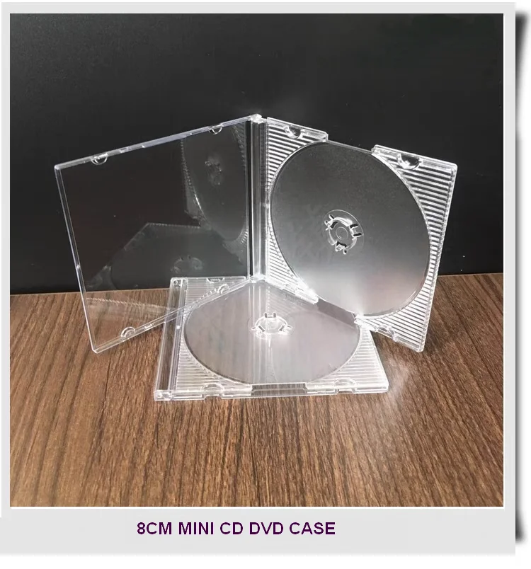 

8CM Mini CD DVD Case Box Transparent 50Pieces