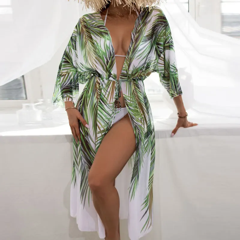 Vestido de praia longo robe de plage roupa de banho feminina cobrir túnica pareo praia cobrir kaftan praia saida de praia beachwear