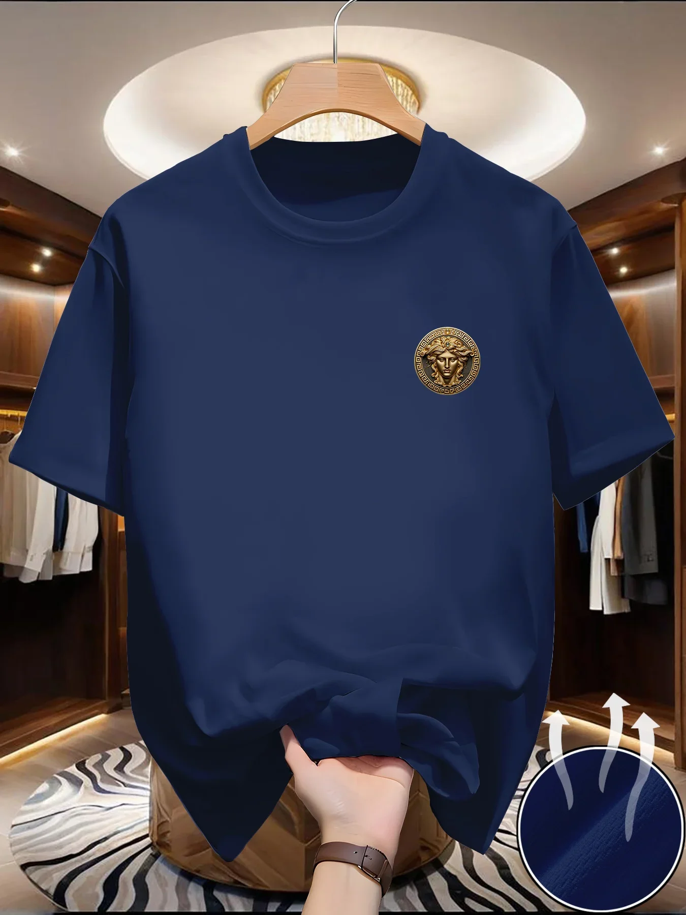 Men's Jewelry Girl Print T-shirt Summer Outdoor Casual Sports Quick Drying Short Sleeve Top Europe Size Men Clothing Breathable