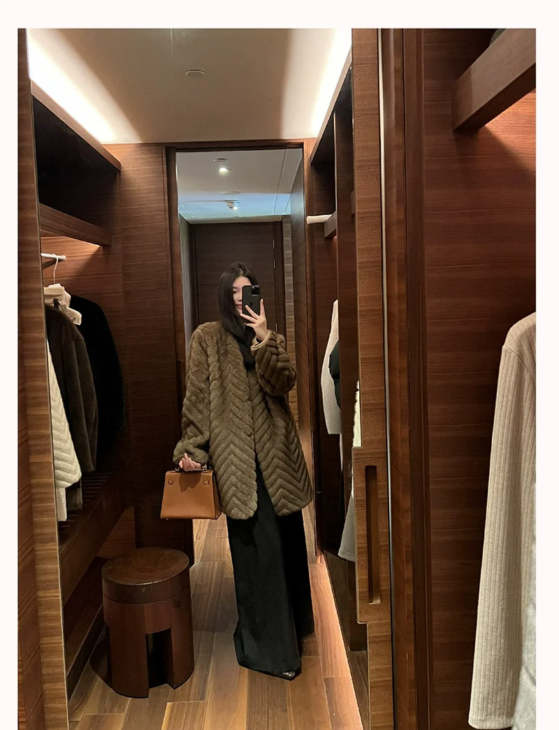 인조 모피 넥 랩 코트 여성용 카니발 배트윙 소프트 바이커 스타일 판초 여성용 따뜻한 허리 조임 스트레이트 슬림