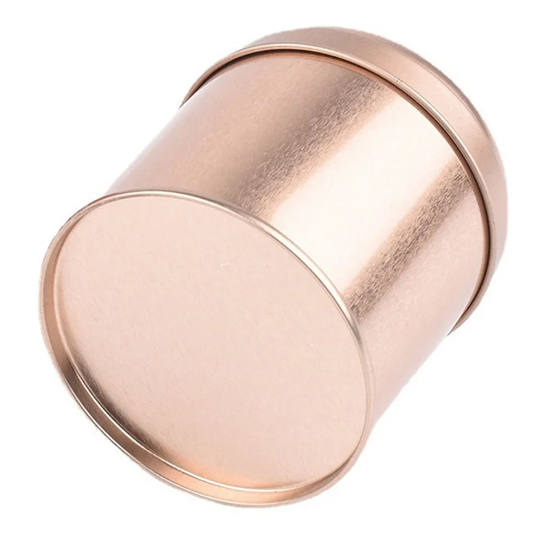 AB30-12Pcs Tea Tins Canister With Airtight Double Lids,Mini Tin Can Box And Small Round Kitchen Canisters For Tea (Rose Gold)