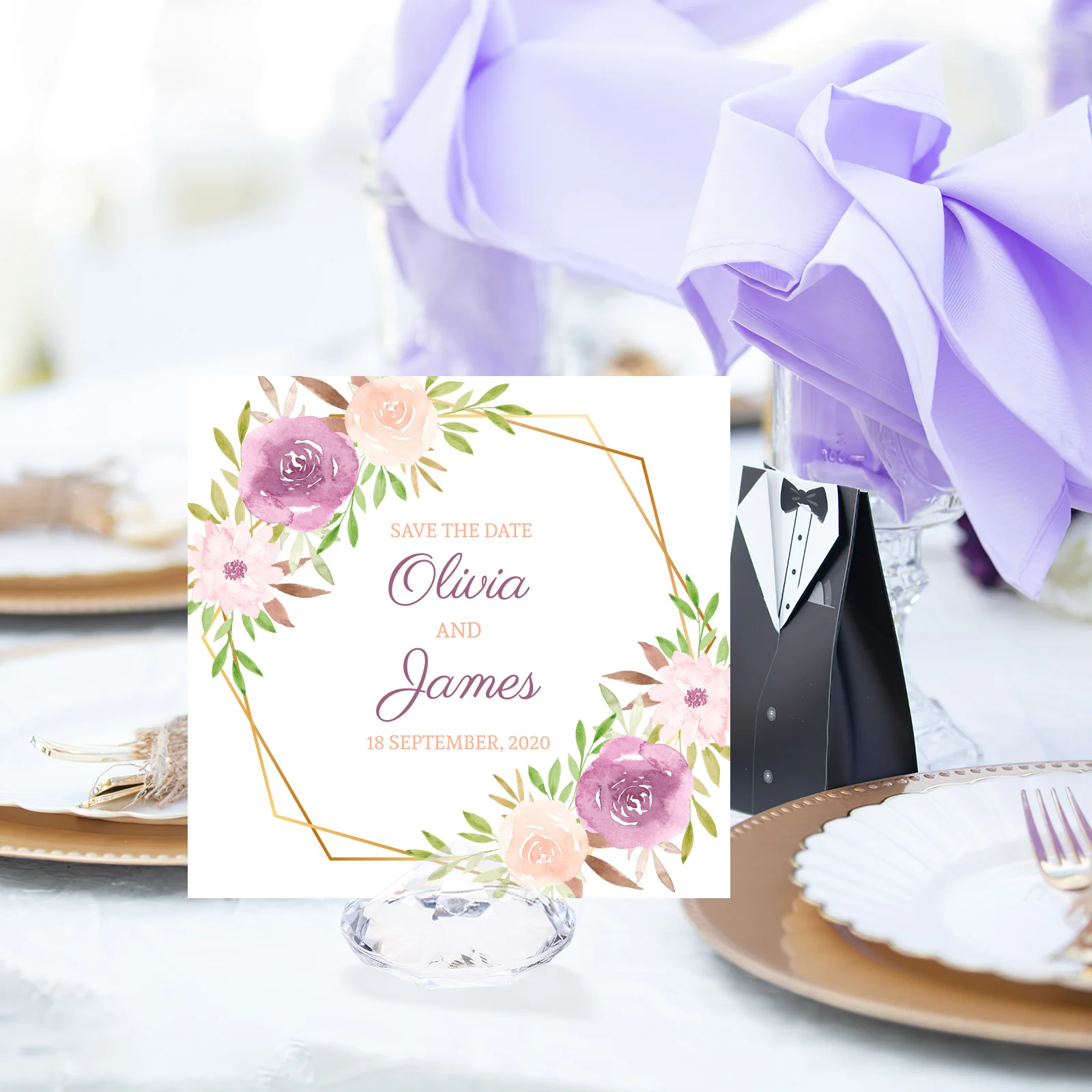 

12Pcs Acrylic Wedding Place Card Holders Crystal Diamond Table Number Stands Card Display for Party Decorations