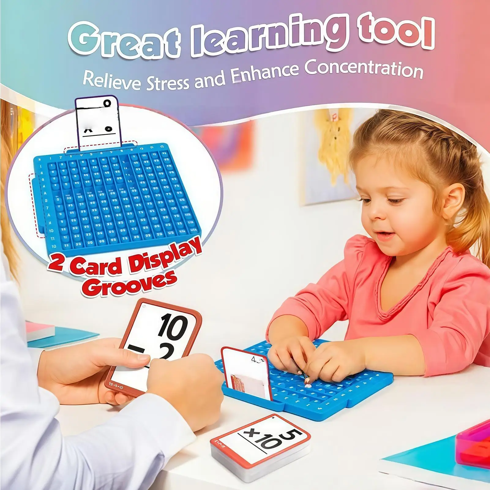 Math Cards Educational Toys With Board Math Games For Kids Ages 1-6 Boys Girls Home Nursery Classroom School Kindergarten