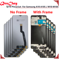5/10 Piece/Lot For Samsung A10 A105 A105F / M10 M105 LCD Display Monitor Touch Screen Digitizer Assembly No / With Frame