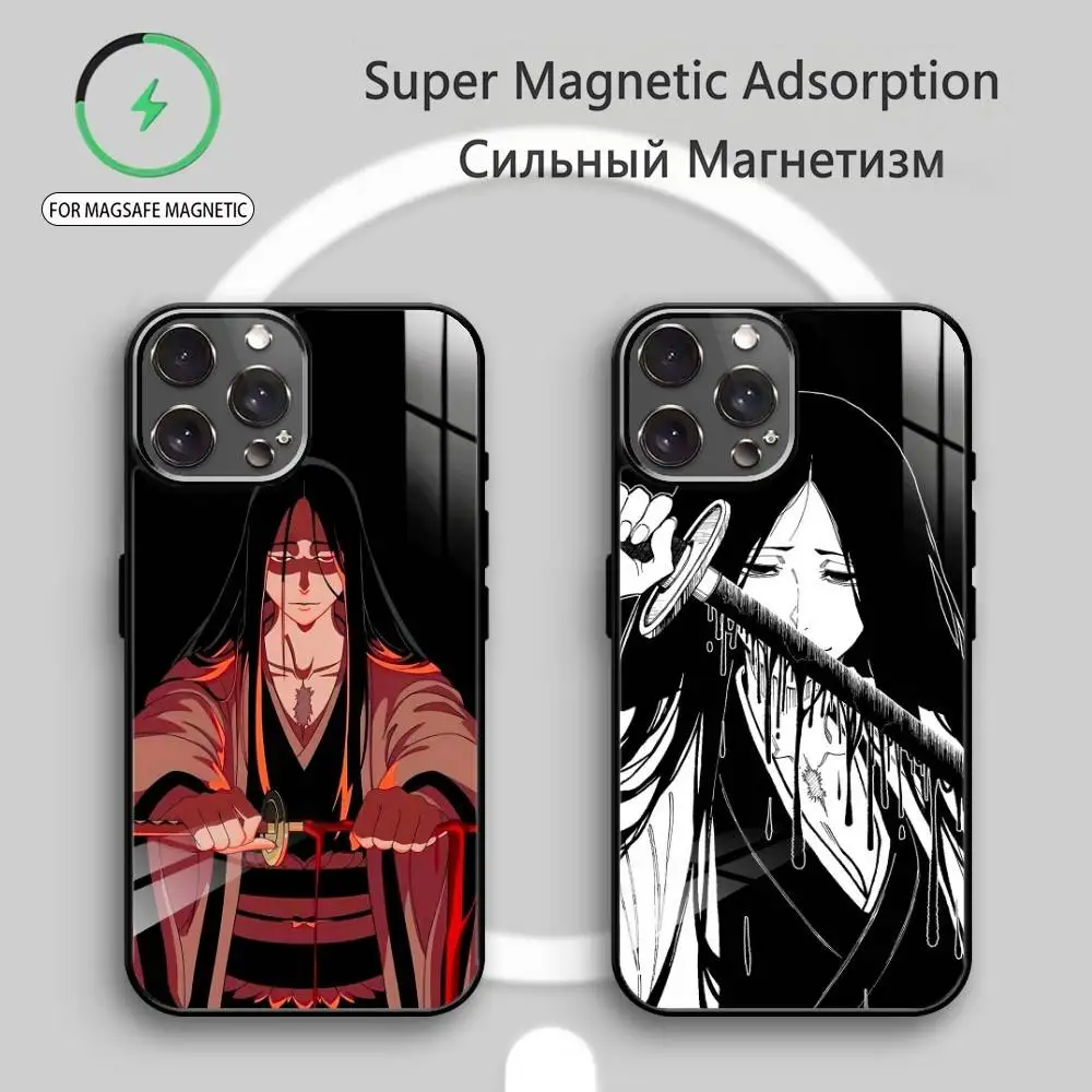 

R-Retsu Unohana B-Bleachs Phone Case For iPhone17,16,15,14,13,12,11 Plus,Pro Max Magnetic For Magsafe Wireless Charging