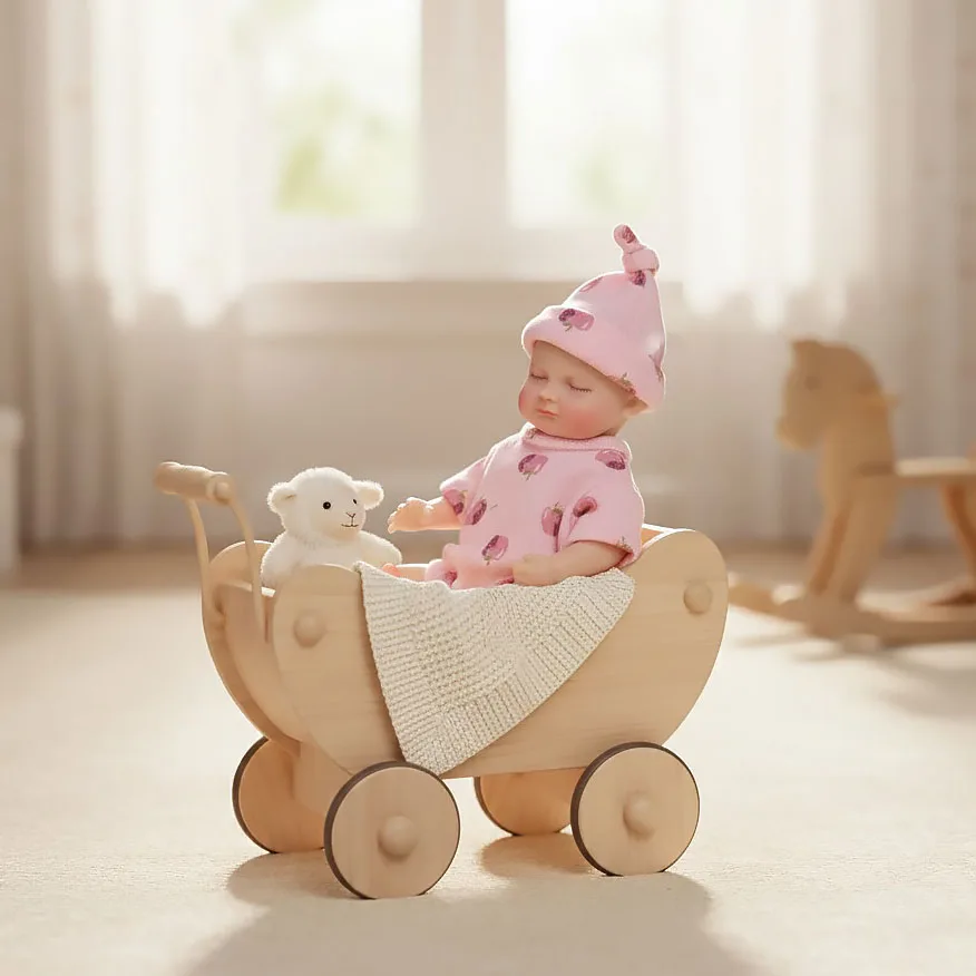 

Cloveray 8-inch Full Body Solid Silicone Realistic Reborn Baby Doll Super Soft Silicone Doll High-quality Handmade Toy Kid Gift