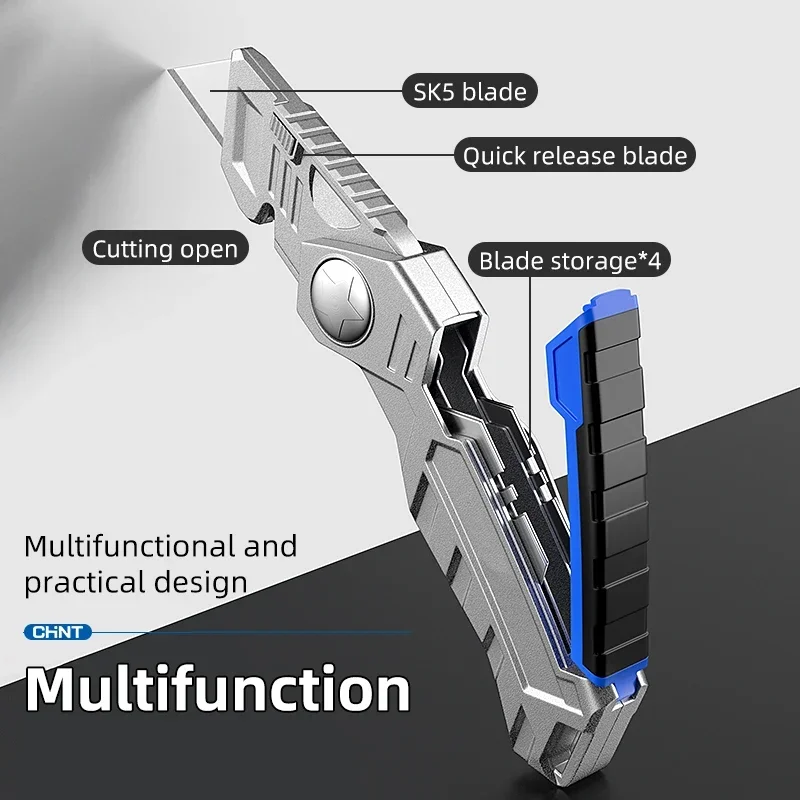 Multifunctional Utility Knife Knife Electrician Retractable Sharp Cut Break Knife with 18mm Blade Paper Electrician Professional