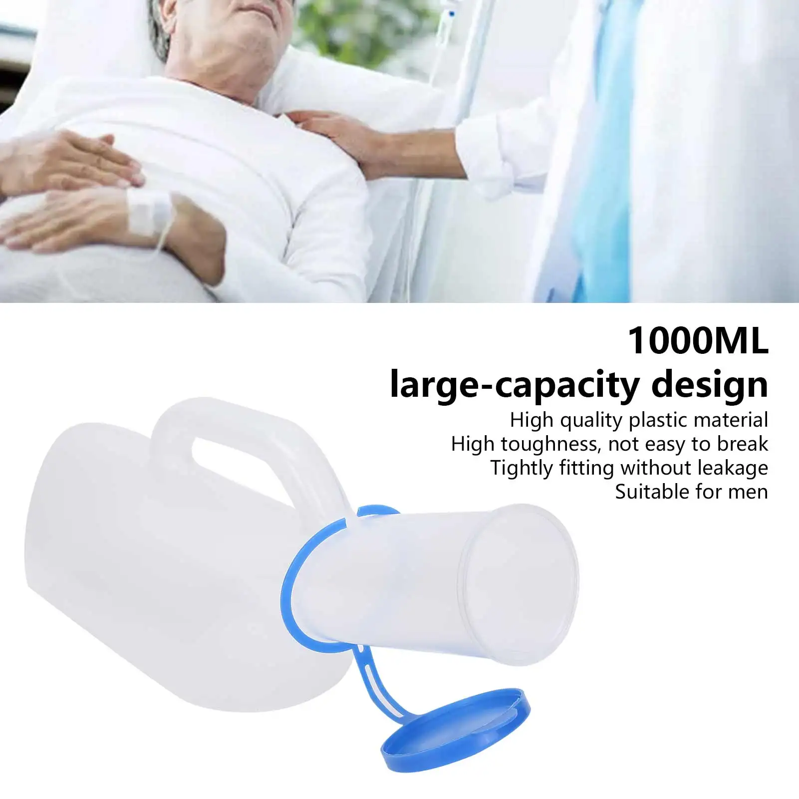 1000ml Men Plastic Urinal Male Elderly Bedridden Patient Urine Pee Bottle for Elderly Disabled Incontinence Bottles Health Care