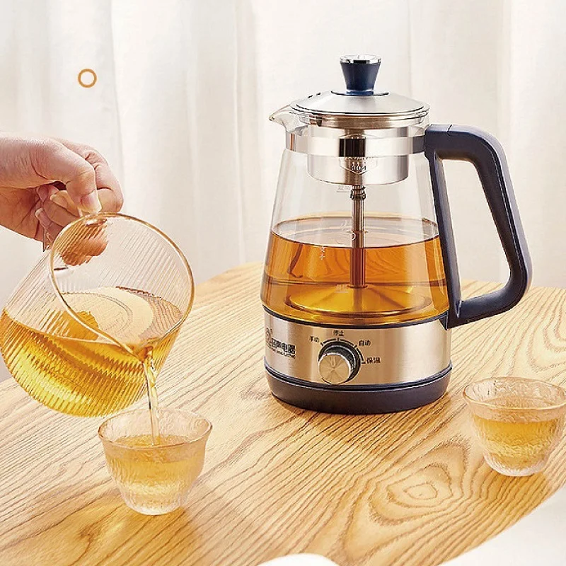 110V/220V Tea Making Machine Black Tea Pu\'er Glass Steaming Tea Kettle Automatic Keep Warm Electric Teapot Home Health Pot 1L