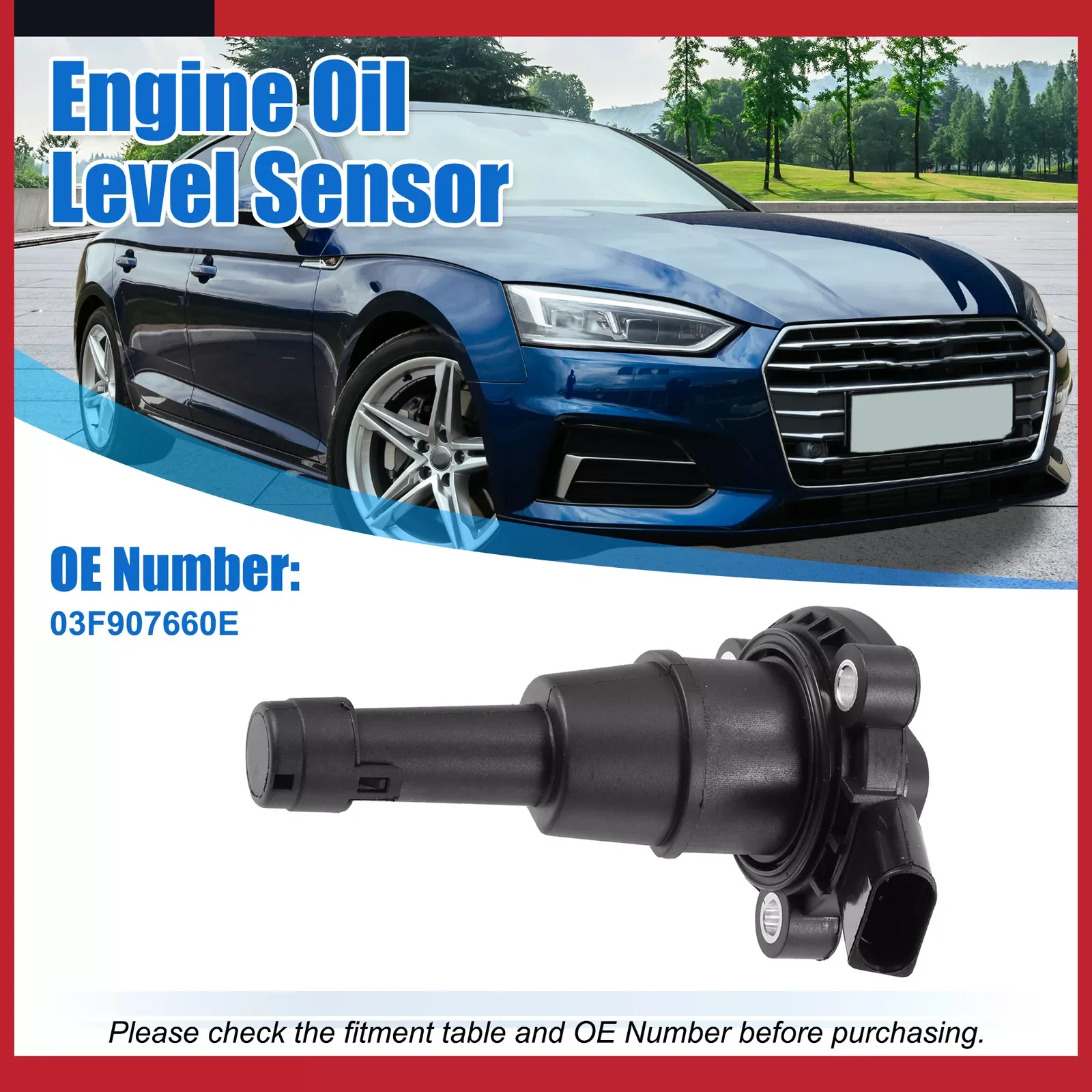 NEW Engine Oil Level Sensor For VW Jetta Tiguan Audi A5 A6 A8 Q5 2014-2019 03F-907-660-E 03F907660D 03F907660E FREE SHIPPING!!!