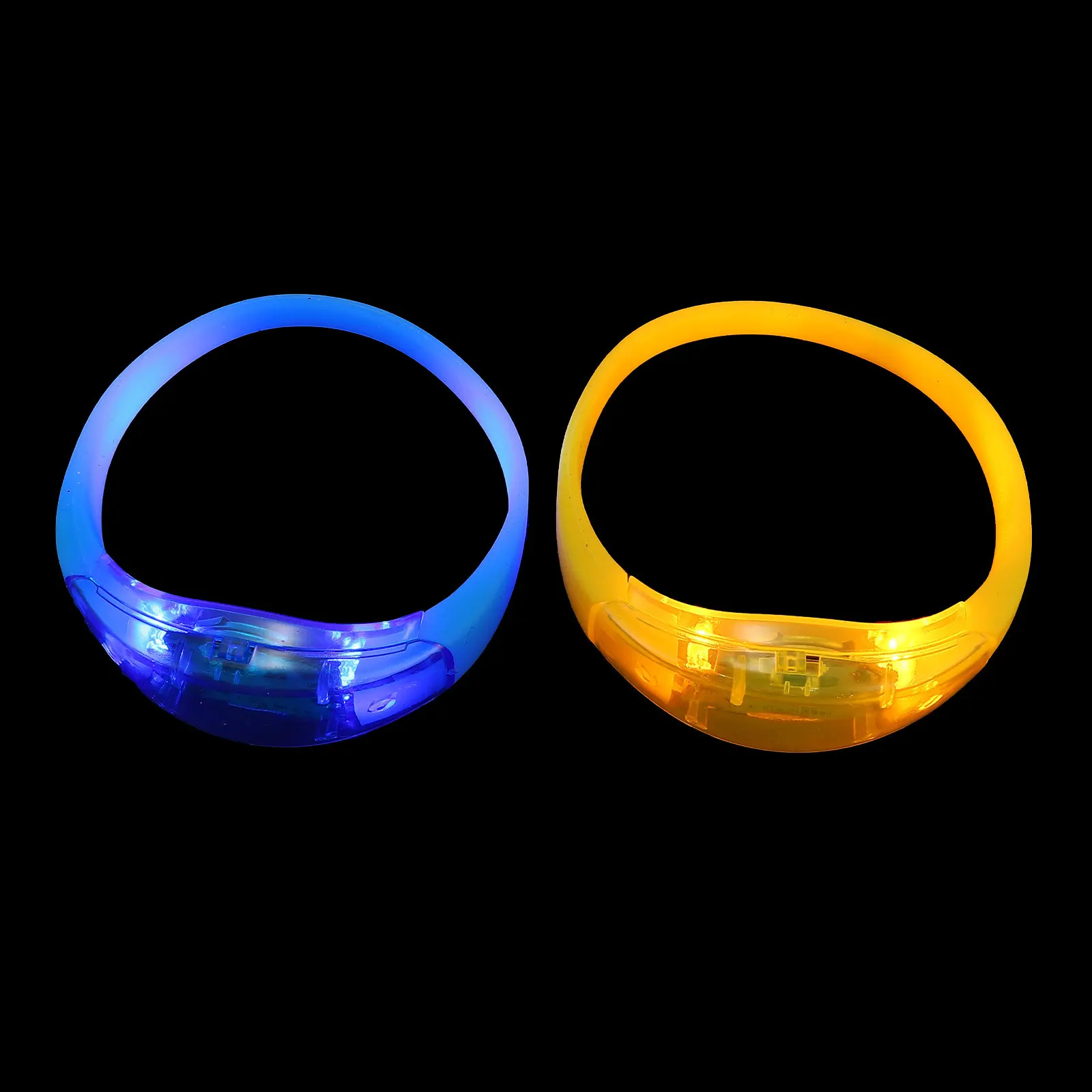 

2Pcs Luminous Night Bracelets Glow Silicone Party Accessories Safety Bands for Running Cycling Camping Concerts