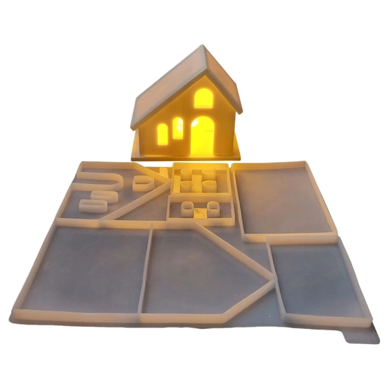 Customizable Sturdy Silicone House Mold Set Portable for Stylish Keychains Sturdy and Easy to Use Resin Tools