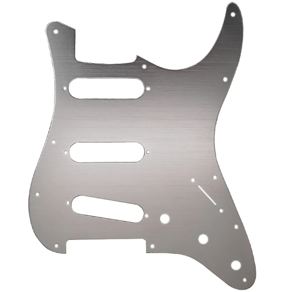 11 Hole Metal Pickguard Scratch Plate for ST Style Electric Guitars Aluminum Material Designed for SSS Pickup Compatibility