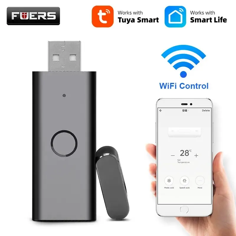 

Tuya Wi-Fi ИК-пульт дистанционного управления для кондиционера ТВ-приборов Умный дом Инфракрасный универсальный пульт дистанционного управления Alexa Google Home