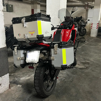 Aluminum Motorcycle Side Box 35L 38L Motorcycle Side Case Key Lock Luggage Storage Edge Boxes Universal Motorcycle Saddlebags