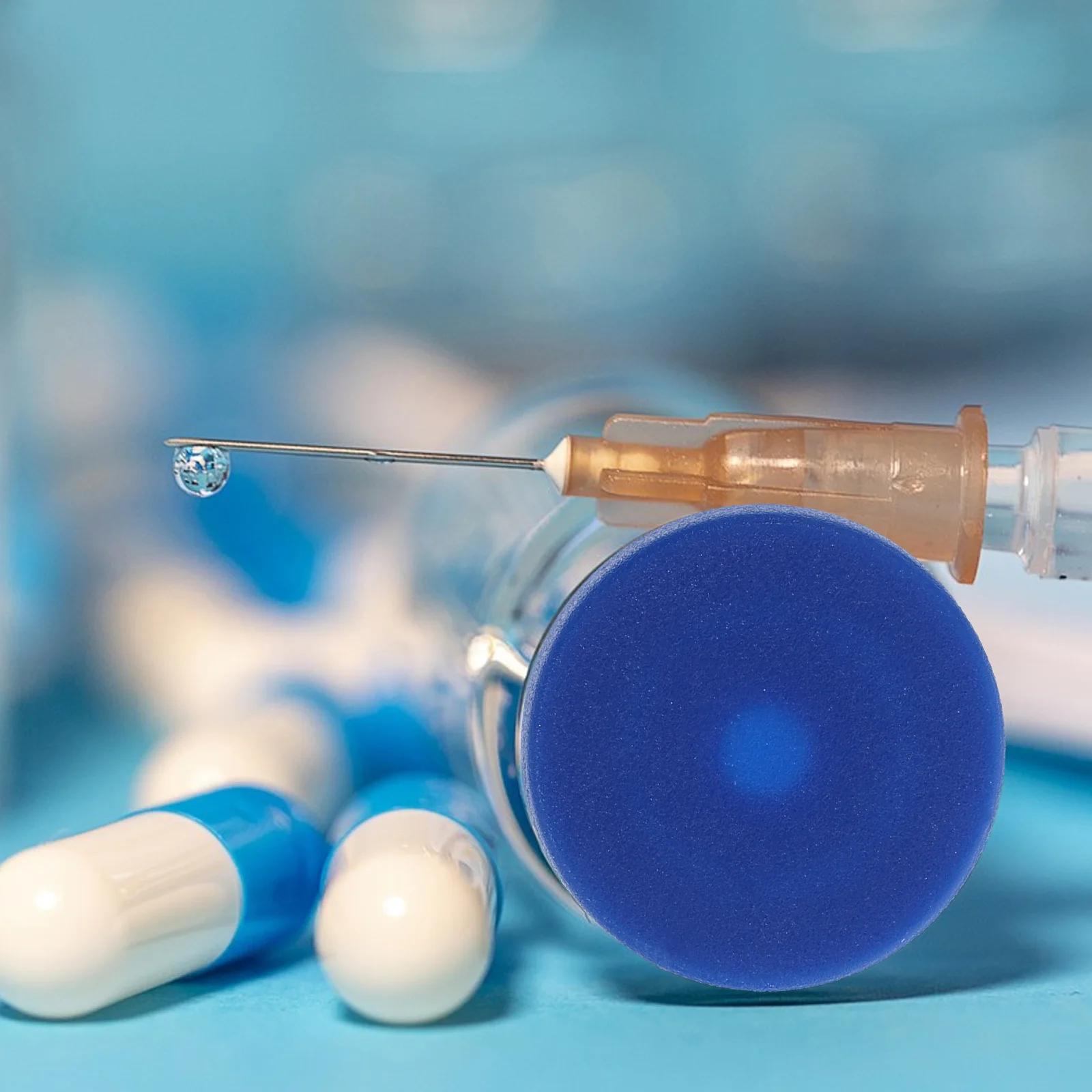 

200pcs Flip Top Caps For Glass Vials Aluminum Plastic Sealing Covers Leakproof Vial Replacement Stoppers For Laboratory